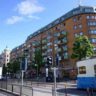 Bild av Poseidons hus på Linnégatan där vårt centrala distriktskontor ligger